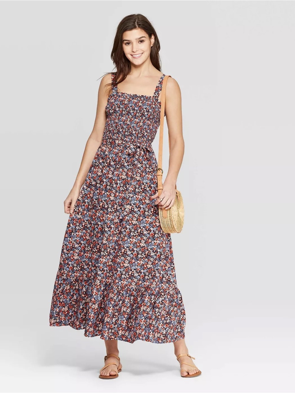 Universal Thread Floral Smocked Midi/Maxi Dress – Size Large